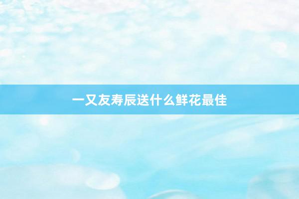 一又友寿辰送什么鲜花最佳